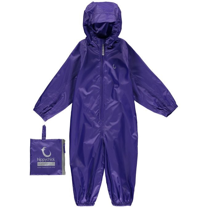 Hippy Chick Toddler Waterproof Packasuit Ultra Violet Little Ducks Company